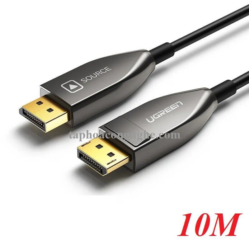 Ugreen 60270 10M Màu Đen DisplayPort 1.4 Optical fiber Male to Male cable 4K @144 Hz - 8K@ 60Hz ED027 30060270
